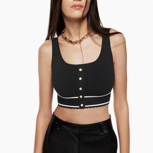 Aritzia Babaton sculpt knit button tank size 2XL